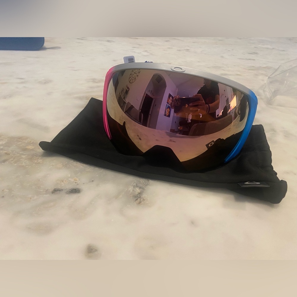 Oakley Pink and Blue Sunglasses with Mirrored Lens